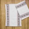 Duo set de table artisanal blanc tissé main