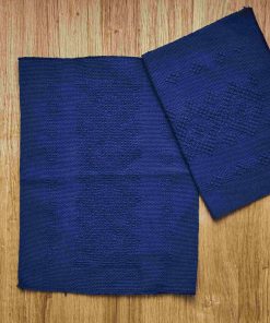 Duo de sets de table artisanaux bleu égyptien – Élégance et tradition