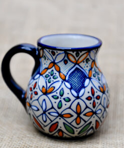 Jarrito Abuela – vue latérale du mug artisanal en céramique mexicaine