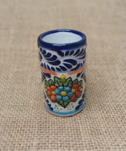 tasse mexicaine Talavera artisanale bleu classique