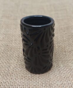 tasse mexicaine Talavera artisanale noir lys