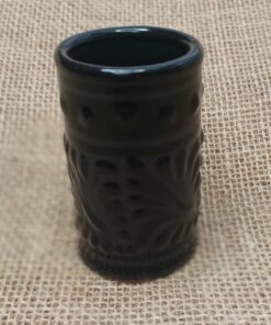 tasse mexicaine Talavera artisanale noir points