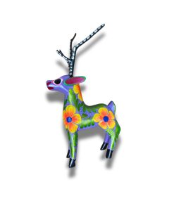 Alebrije cerf violet en bois peint – artisanat mexicain Oaxaca